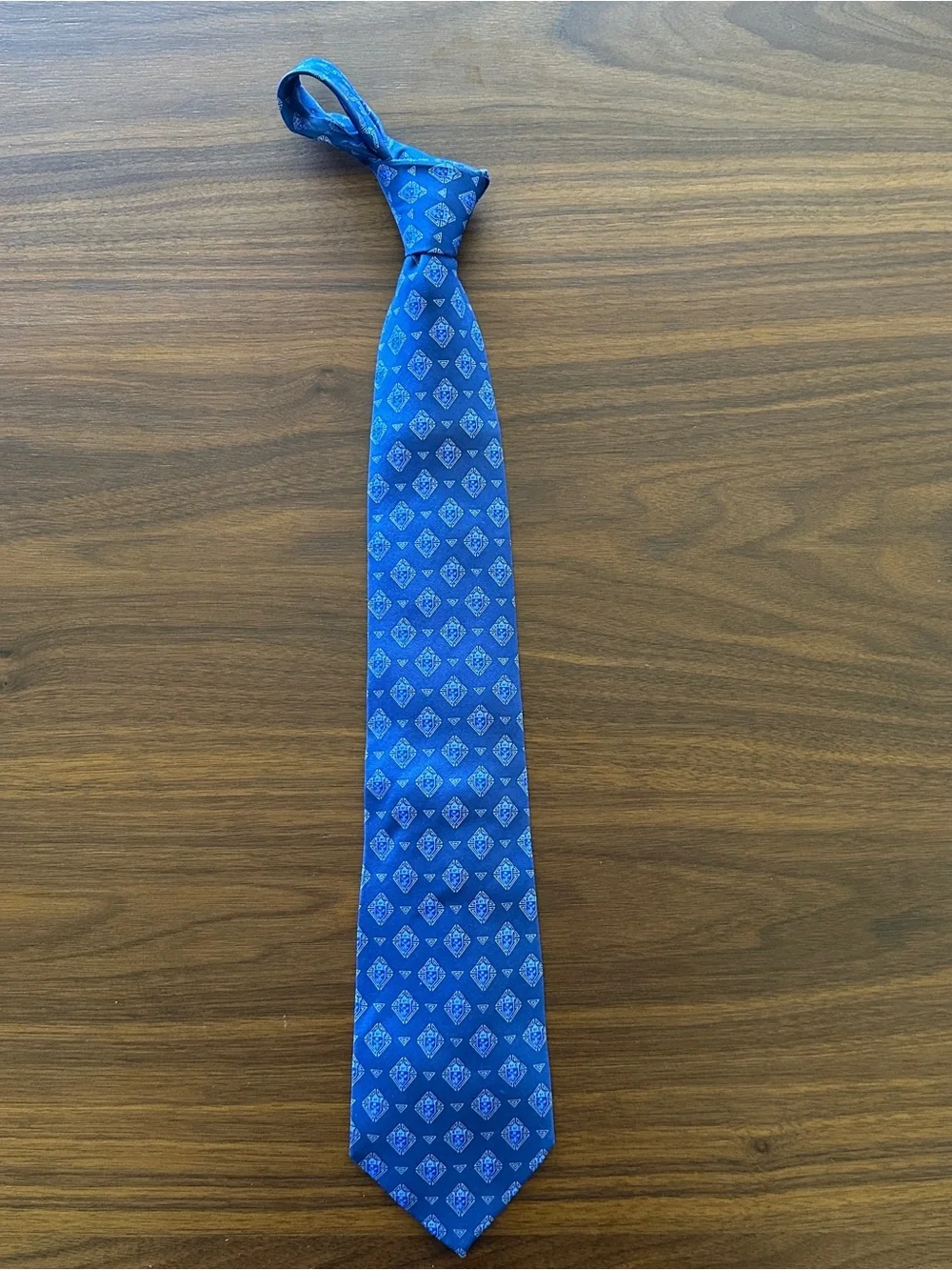 Blue Patterned Men's Tie